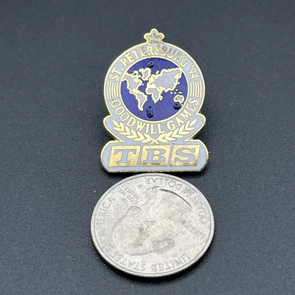 1994 St. Petersburg‎ Goodwill Games TBS Sponsor Lapel Hat Pin